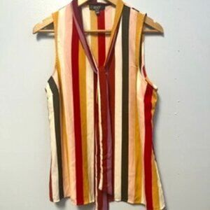 0524-06 Striped Sleeveless Blouse